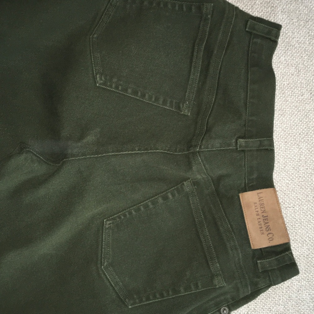 Ralph Lauren High Rise Dark Green Jeans 6